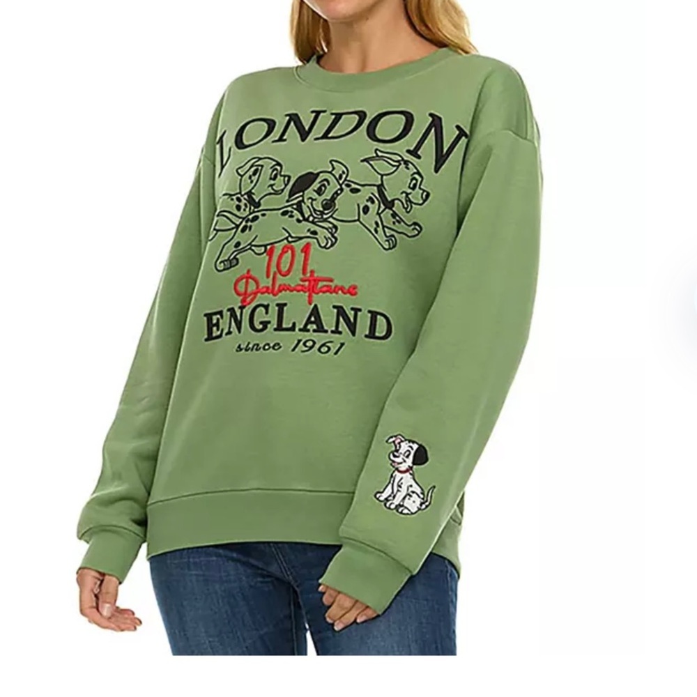 101 Dalmatians Licensed Destination Crewneck Sweatshirt. Size Small and XL. NWT